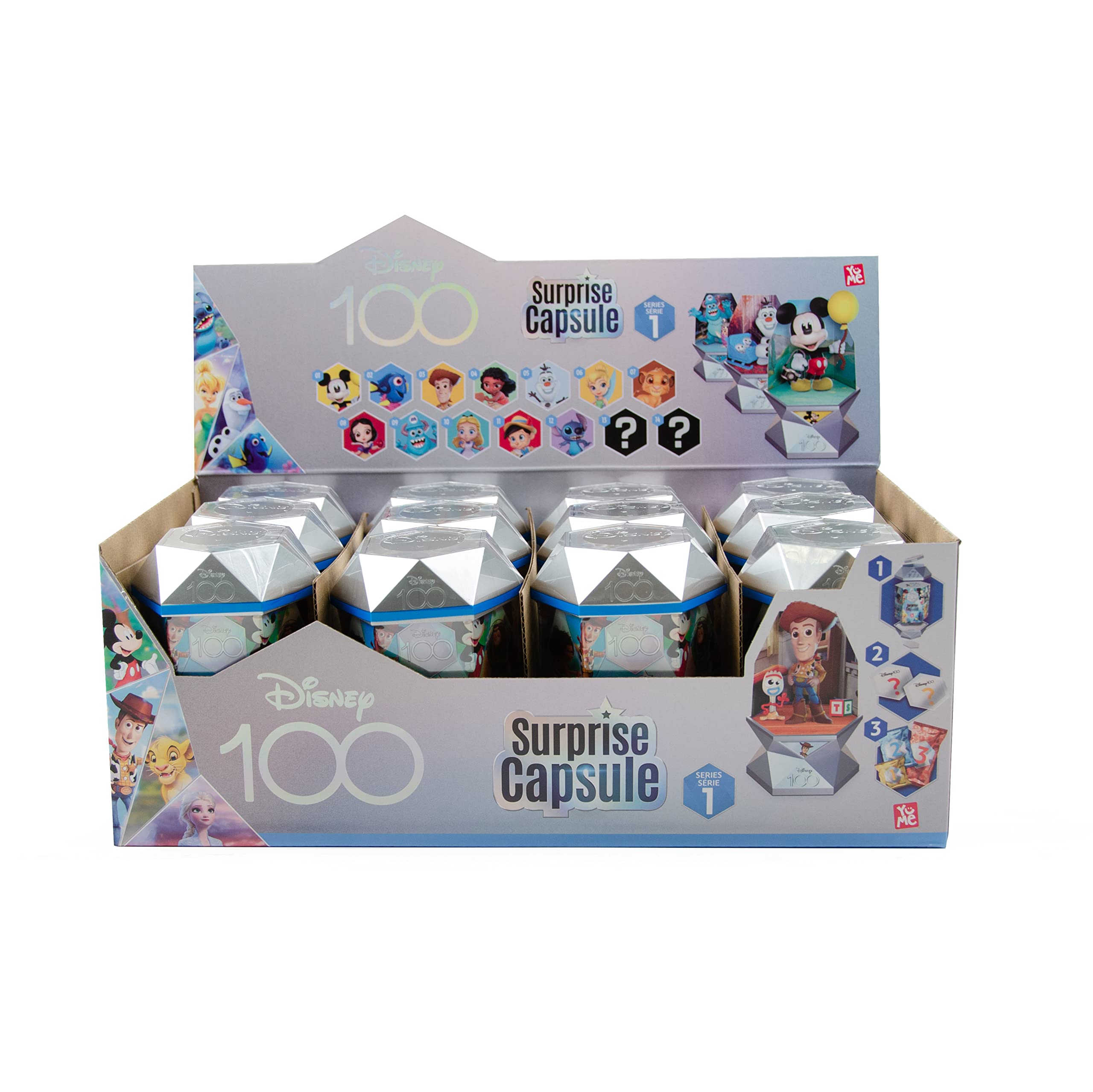 YuMe Official Disney 100 Surprise Mystery Capsules Collectibles