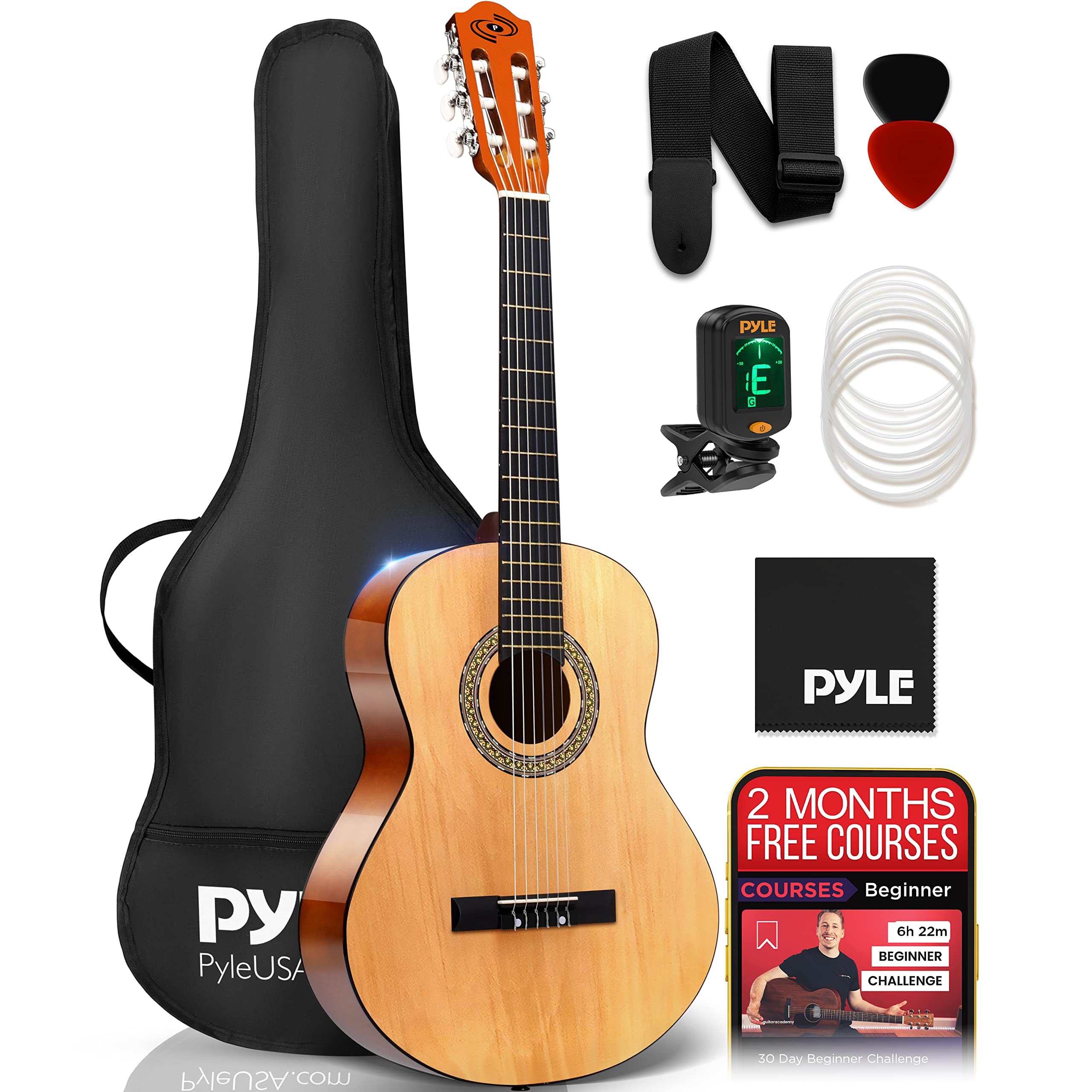 Pyle 3/4 Scale Acoustic Guitar Kit